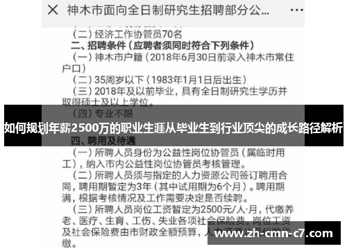 如何规划年薪2500万的职业生涯从毕业生到行业顶尖的成长路径解析